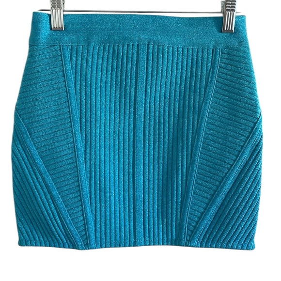 Retrofete Taressa Bandage Knit Skirt Women’s Size Small Mini Aqua Blue - Picture 5 of 11